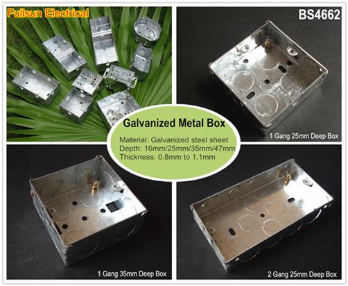 1.0mm thickness 2 gang metal box 